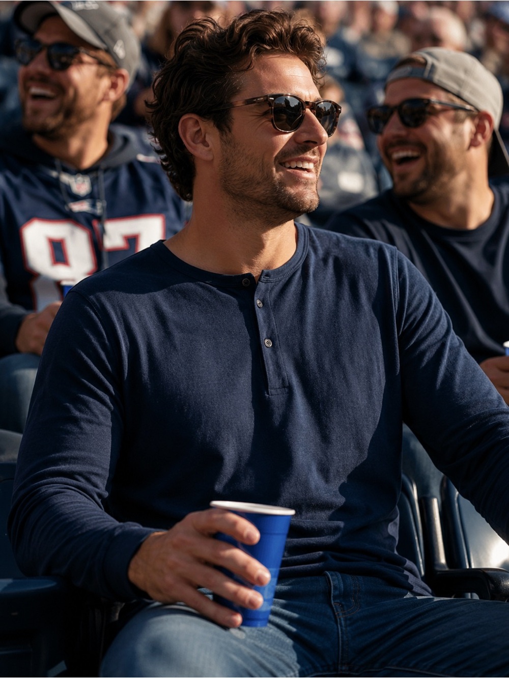 J.Crew Men’s Dark Navy Long-Sleeve Henley